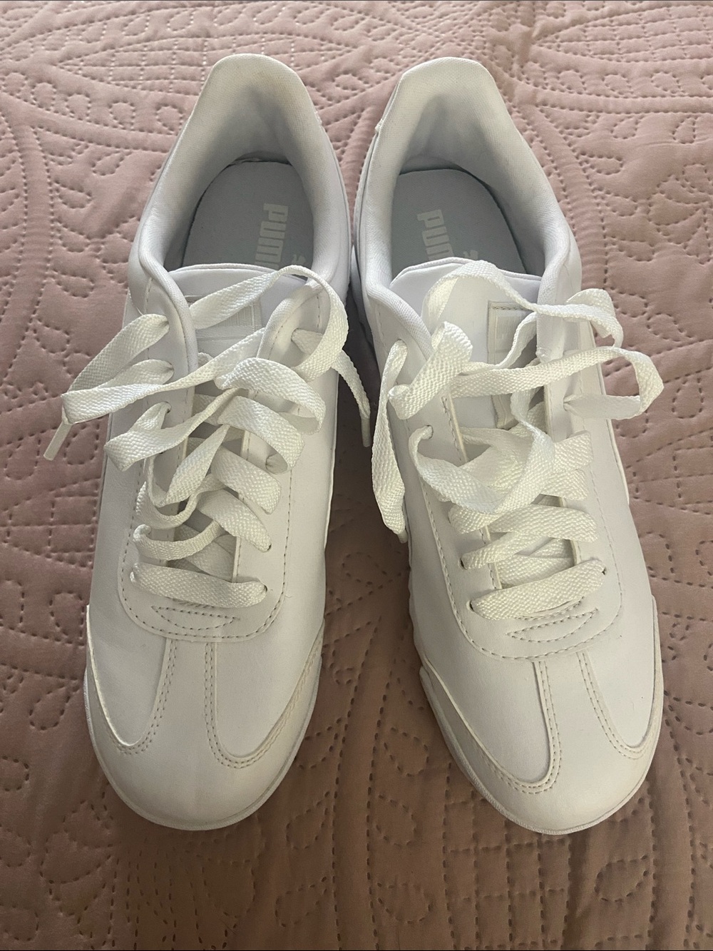 Puma Women’s White Lace-Up Low-Top Sneakers